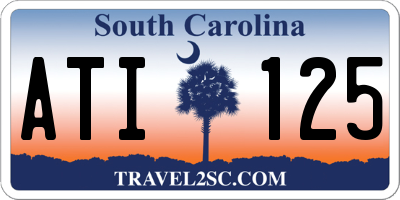 SC license plate ATI125