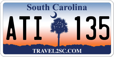 SC license plate ATI135