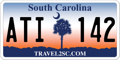 SC license plate ATI142