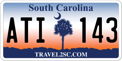SC license plate ATI143