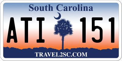 SC license plate ATI151