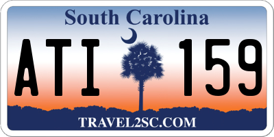 SC license plate ATI159