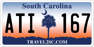 SC license plate ATI167
