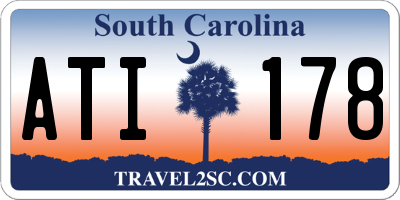 SC license plate ATI178