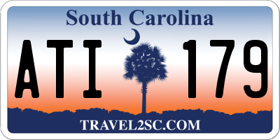 SC license plate ATI179