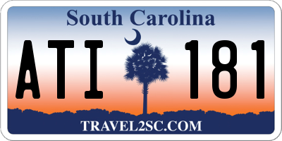 SC license plate ATI181