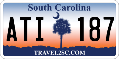 SC license plate ATI187