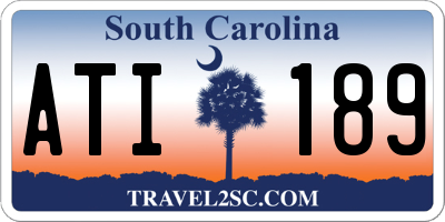 SC license plate ATI189