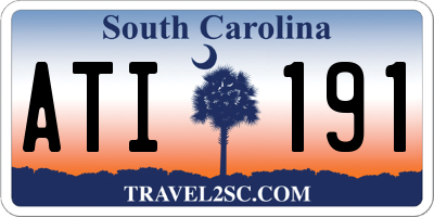 SC license plate ATI191