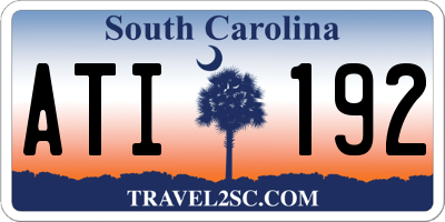 SC license plate ATI192