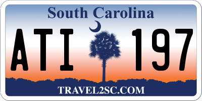 SC license plate ATI197