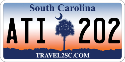 SC license plate ATI202