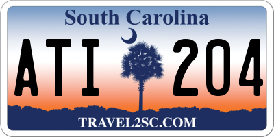 SC license plate ATI204