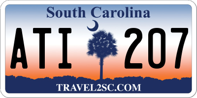 SC license plate ATI207