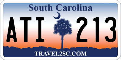 SC license plate ATI213
