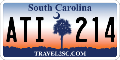 SC license plate ATI214