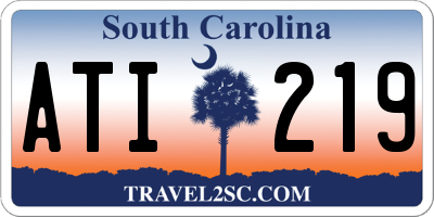 SC license plate ATI219