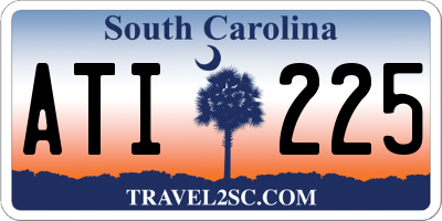 SC license plate ATI225