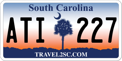 SC license plate ATI227