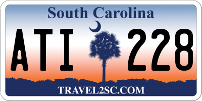 SC license plate ATI228