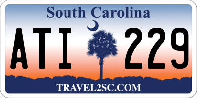 SC license plate ATI229