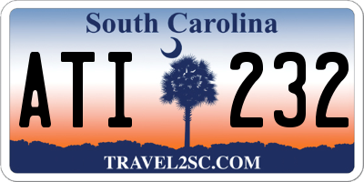 SC license plate ATI232