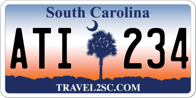SC license plate ATI234
