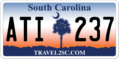 SC license plate ATI237