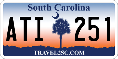 SC license plate ATI251
