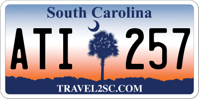 SC license plate ATI257
