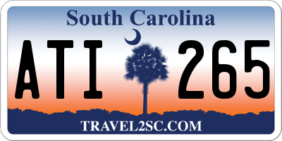 SC license plate ATI265