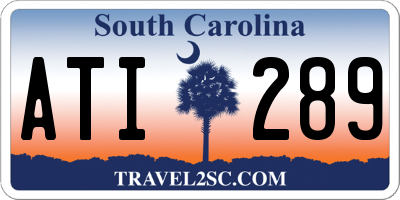 SC license plate ATI289