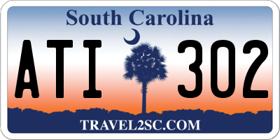 SC license plate ATI302