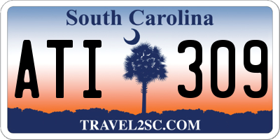 SC license plate ATI309