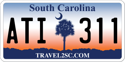 SC license plate ATI311