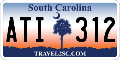 SC license plate ATI312