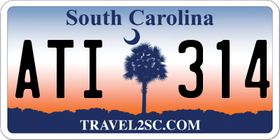 SC license plate ATI314