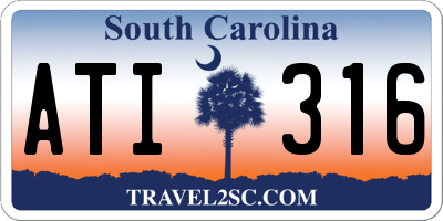 SC license plate ATI316