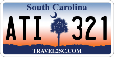 SC license plate ATI321