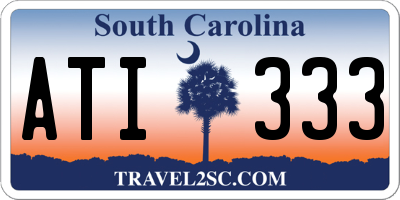 SC license plate ATI333