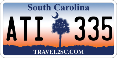 SC license plate ATI335