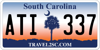 SC license plate ATI337