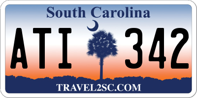 SC license plate ATI342