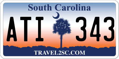 SC license plate ATI343