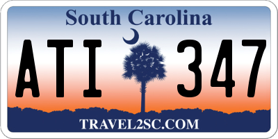 SC license plate ATI347