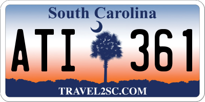 SC license plate ATI361