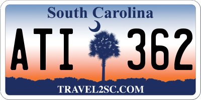 SC license plate ATI362