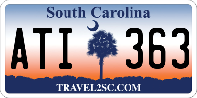 SC license plate ATI363