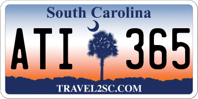 SC license plate ATI365