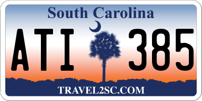 SC license plate ATI385